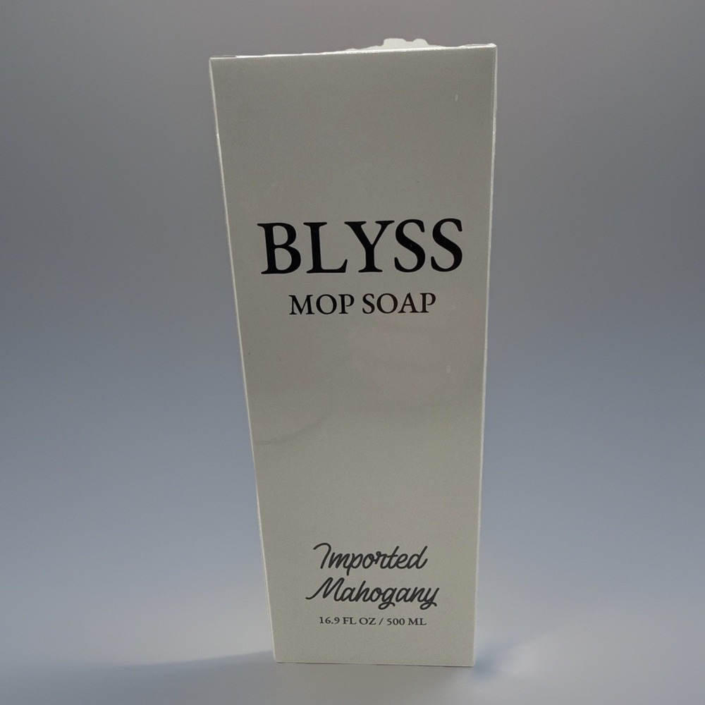 Blyss Mop Soap Imported Mahogany NIB 16.9 Oz 500 ML - NIB Sealed